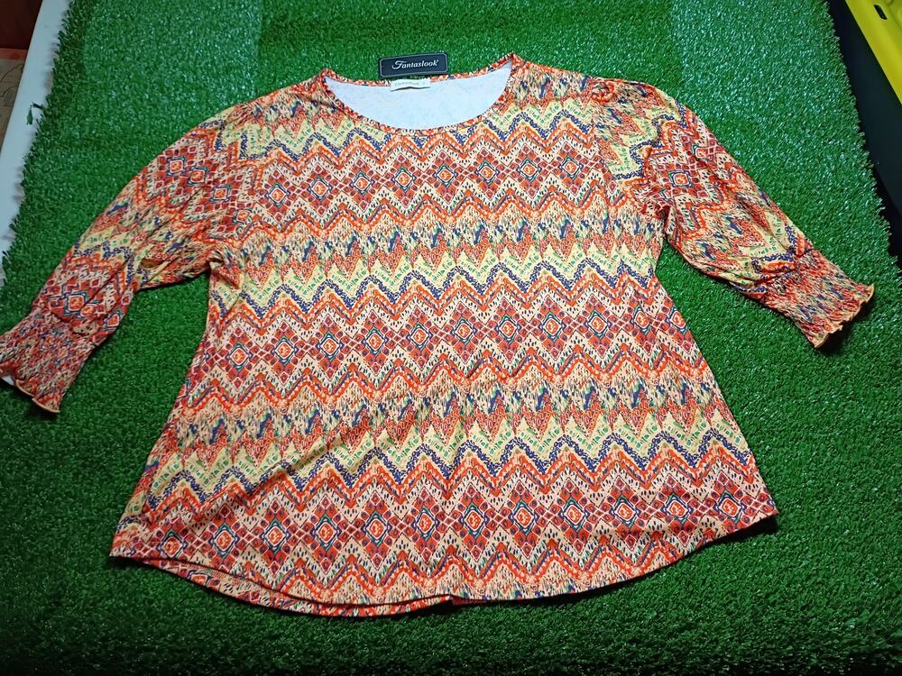 Funtastlook Multicolor Zig-Zag Tunic Top - NWT 3X Plus